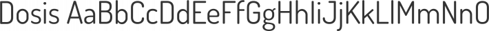 Dosis font family by Impallari Type