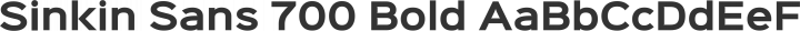 Sinkin Sans 700 Bold free font