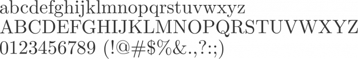 Latin Modern Roman Font Specimen