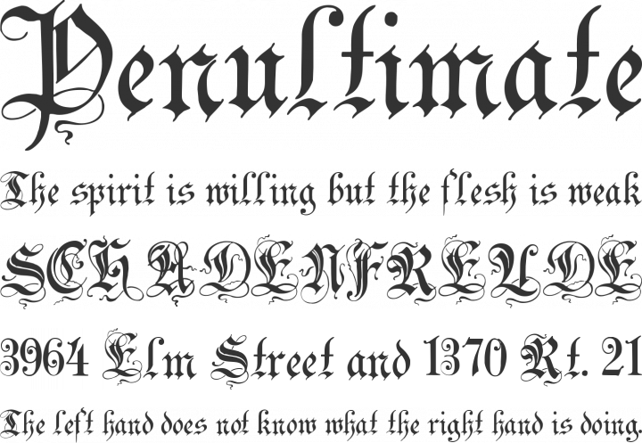 Zenda Font Phrases