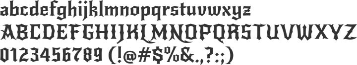 New Rocker Font Specimen