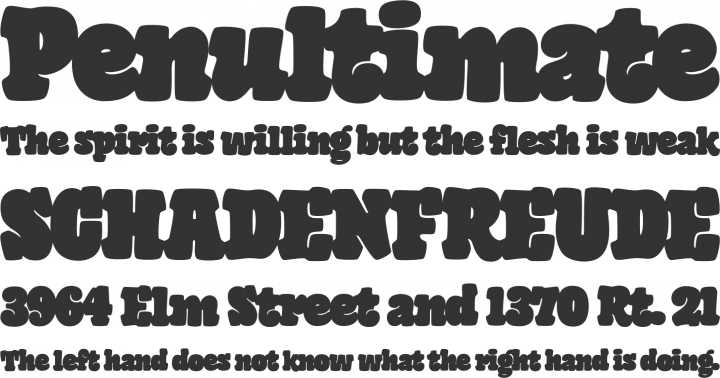 Giant Head OT Font Phrases