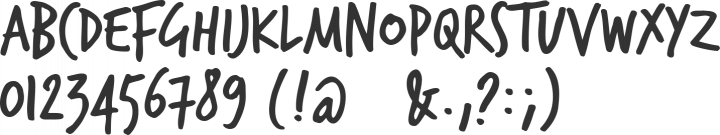 TrashHand Font Specimen