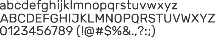 Rubik Font Specimen