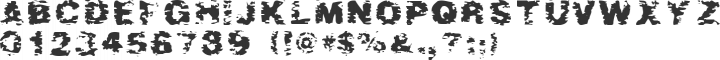 After Shok Font Specimen