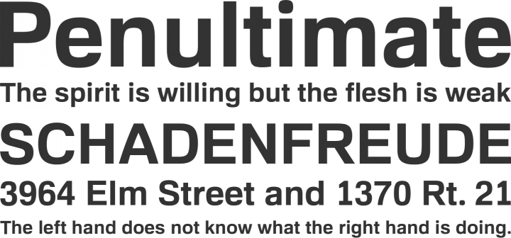 Familiar Pro Font Phrases