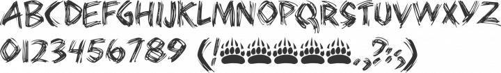Bearpaw Font Specimen