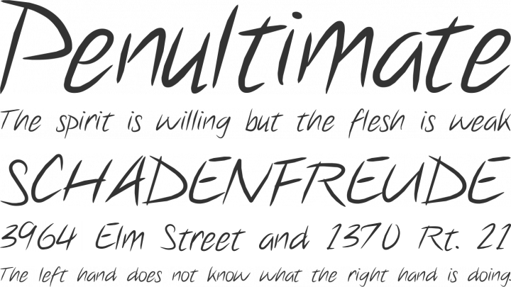 Note this Font Phrases