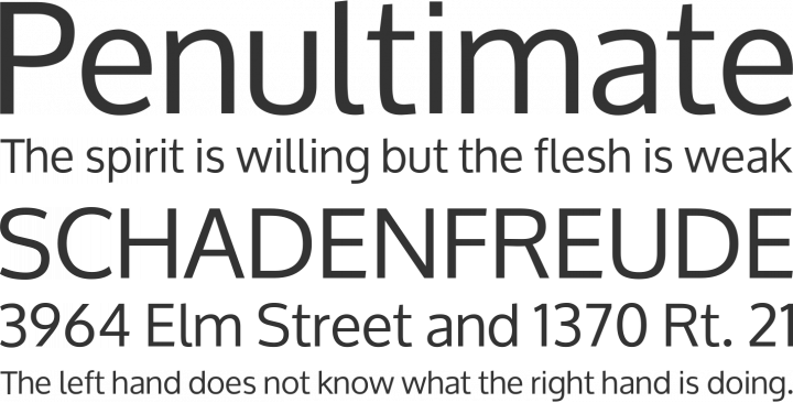 Oxygen Font Phrases