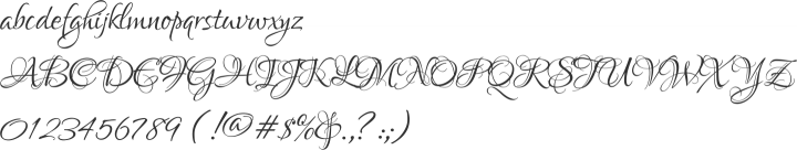 Lovers Quarrel Font Specimen