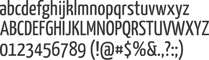 Yanone Kaffeesatz Font Specimen