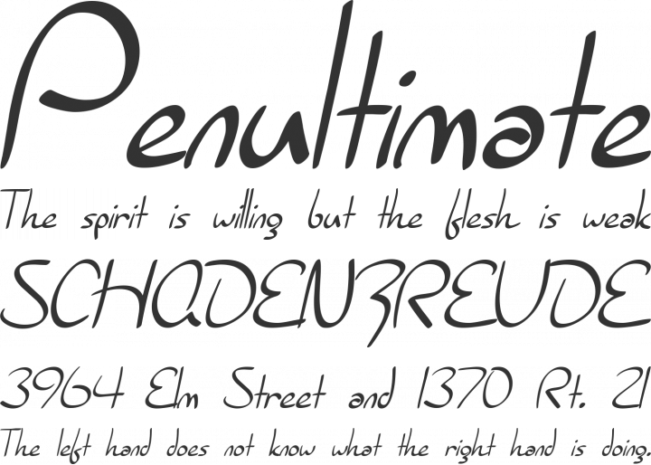 Burlington Script Font Phrases