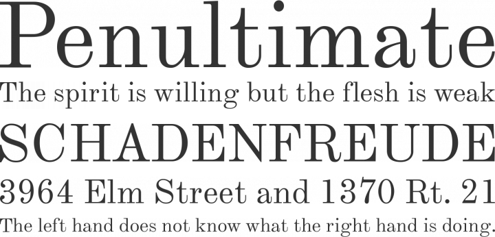 Theano Modern Font Phrases