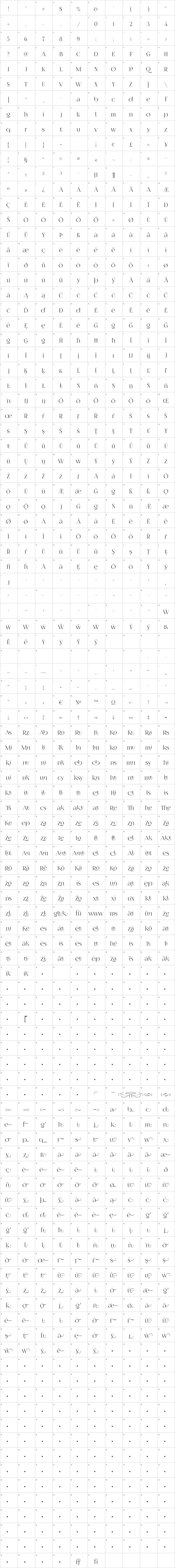 FoglihtenNo07 Glyph Map