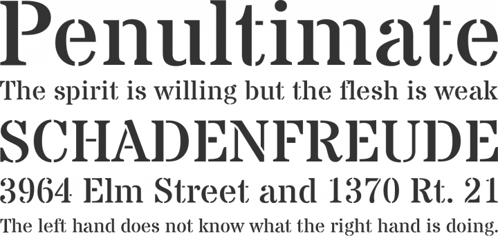 Stardos Stencil Font Phrases