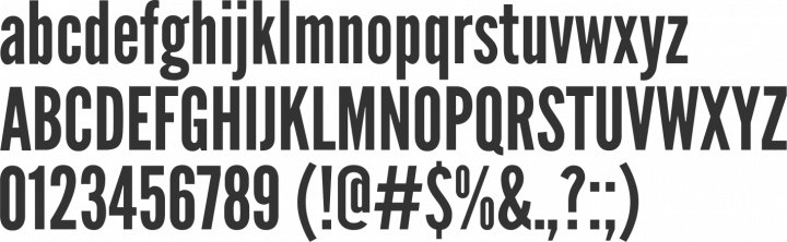 League Gothic Font Specimen