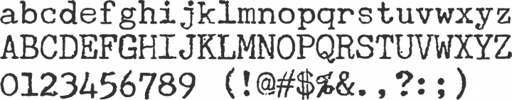 Underwood Champion Font Specimen