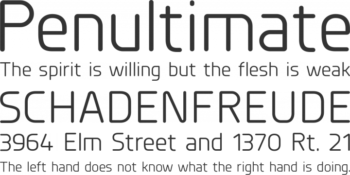 Planer Font Phrases