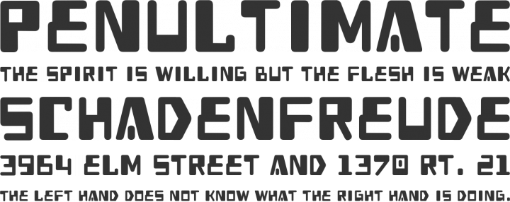 Heavy Data Font Phrases
