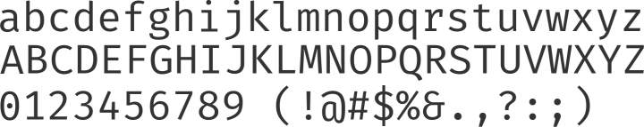Fira Mono Font Specimen