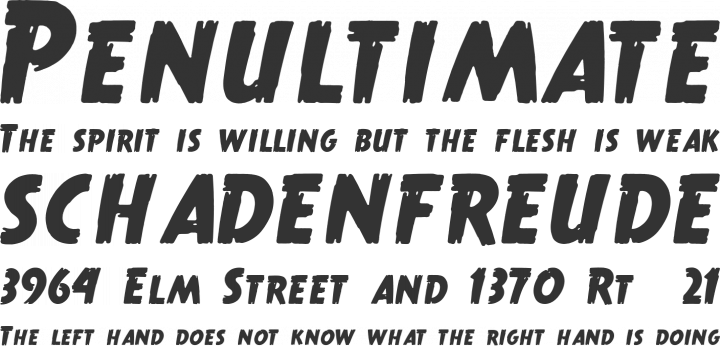 True Crimes Font Phrases