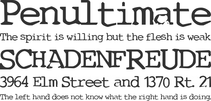 Conspiracy Font Phrases