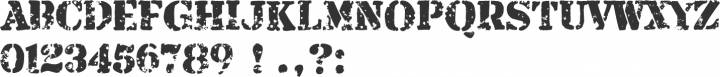 Armalite Rifle Font Specimen