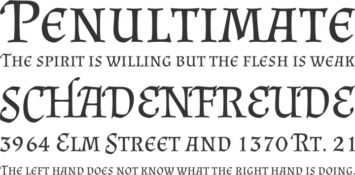 Almendra Font Phrases