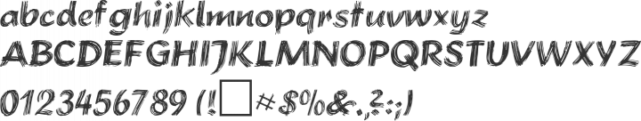 Brushstroke Plain Font Specimen