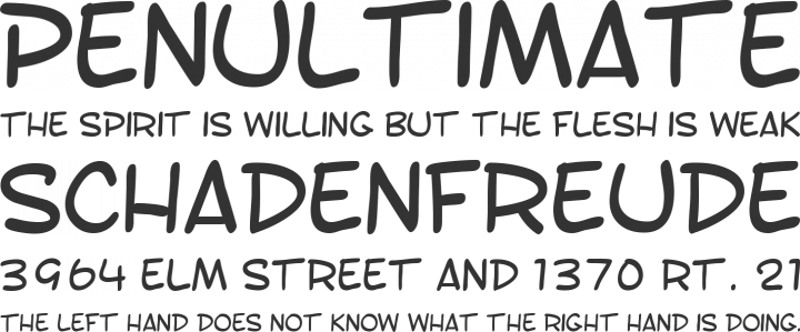 Toontime Font Phrases