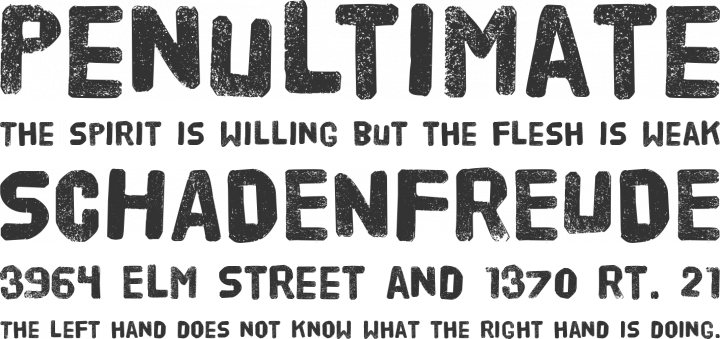 HVD Poster Font Phrases