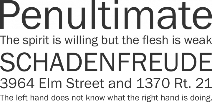 Franklin Gothic FS Font Phrases