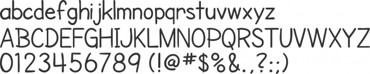 Cartoonist Hand Font Specimen