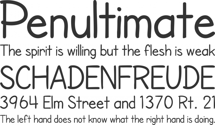 Cartoonist Hand Font Phrases