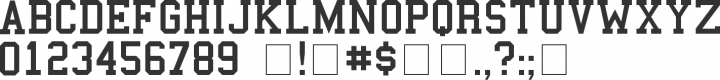 College Font Specimen