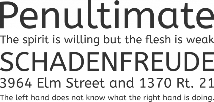 ABeeZee Font Phrases