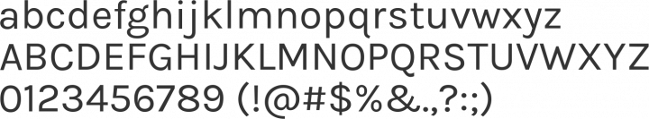 Karla Font Specimen