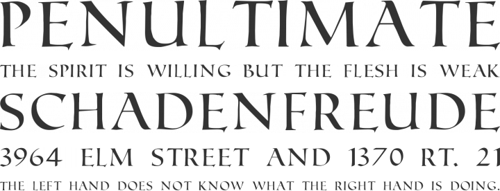 Roman Caps Font Phrases